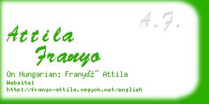 attila franyo business card